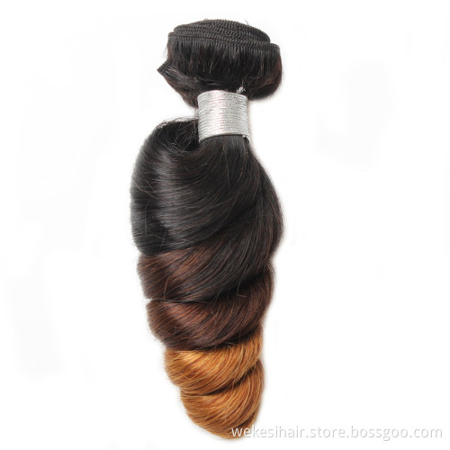 Cheap Price Human Hair Ombre Colors Bundles With Closure Loose Wave Hair Bundles For All Women Human Hair Bundles Weave